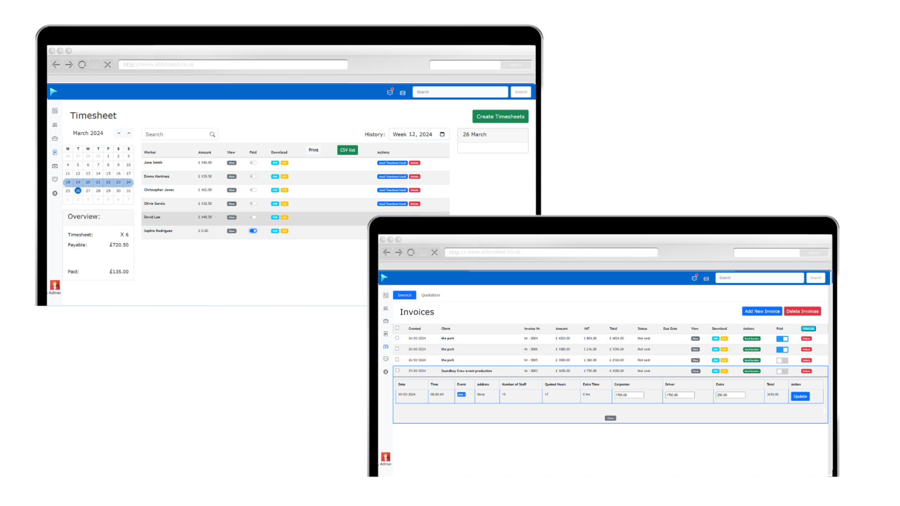 Simplified Invoicing and Payrolls